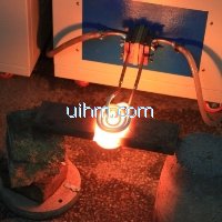 U shape induction coil for heating hole