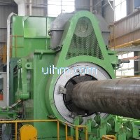 induction bending D720mm pipeline by 1000KW SCR induction heater (UM-SCR-1000KW)