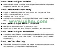 different induction brazing work