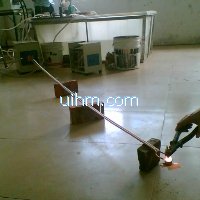 custom-design long induction coil for heating steel rod