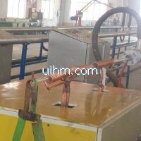 induction heating electric wire online by double induction coil
