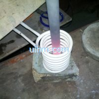 induction heating graphite rod by UHF machine (2)