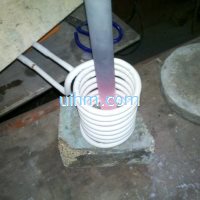 induction heating graphite rod by UHF machine (3)