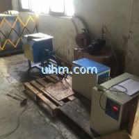 induction melting steel powder by tilting furnace and MF induction heater_2