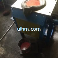 induction melting steel powder by tilting furnace and MF induction heater_5