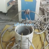 induction shrink fitting aluminum motor frames to 350 celsius degree in 50 seconds by 60KW machine and customized induction coil (12)