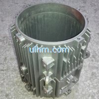 induction shrink fitting aluminum motor frames to 350 celsius degree in 50 seconds by 60KW machine and customized induction coil (2)