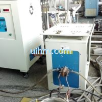 induction shrink fitting aluminum motor frames to 350 celsius degree in 50 seconds by 60KW machine and customized induction coil (5)