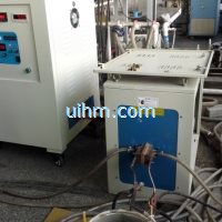 induction shrink fitting aluminum motor frames to 350 celsius degree in 50 seconds by 60KW machine and customized induction coil (6)