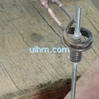 induction soldering tiny SS steel pipe with steel sleeve by silver stick (13)
