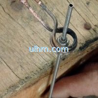 induction soldering tiny SS steel pipe with steel sleeve by silver stick (2)