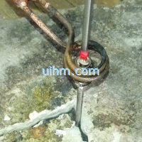 induction soldering tiny SS steel pipe with steel sleeve by silver stick (4)