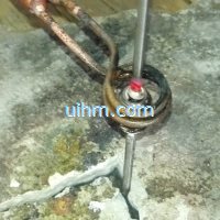 induction soldering tiny SS steel pipe with steel sleeve by silver stick (5)