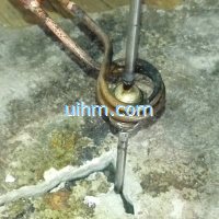 induction soldering tiny SS steel pipe with steel sleeve by silver stick (7)