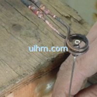 induction soldering tiny SS steel pipe with steel sleeve by silver stick (8)