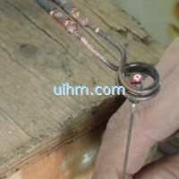 induction soldering tiny SS steel pipe with steel sleeve by silver stick (9)