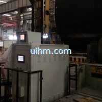induction tempering steam tank by water cooled flexible induction coil and 120KW MF induction power supply_1