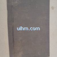 induction tempering titanium plate with moving handheld induction coil (2)