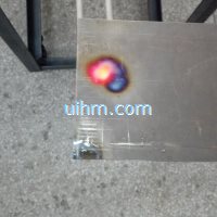 induction tempering titanium plate with moving handheld induction coil (5)