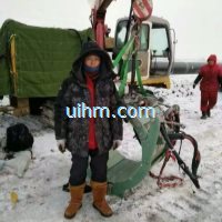 customized full air cooled clamp induction coil for preheating gas pipelines (2)