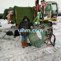 customized full air cooled clamp induction coil for preheating gas pipelines (3)