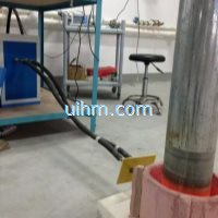 induction heating ends of steel pipe by MF induction heater (2)
