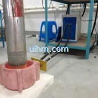 induction heating ends of steel pipe by MF induction heater (3)