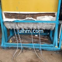 induction heating steel water tank by customized half-open induciton coil and 100KW induction power supply_2