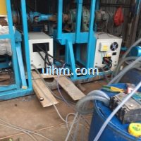 induction heating steel water tank by customized half-open induciton coil and 100KW induction power supply_3