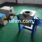 40KW MF induction melting machine with tilting furnace